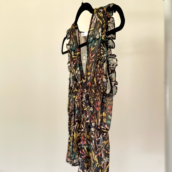 Zara Floral Ruffle Sleeve Blouse - Picture 6 of 6